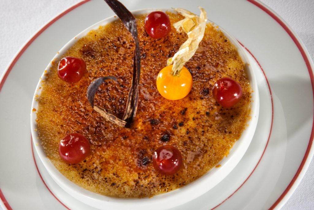 Crème brûlée à l'Absinthe et Griottines © Bois dormant