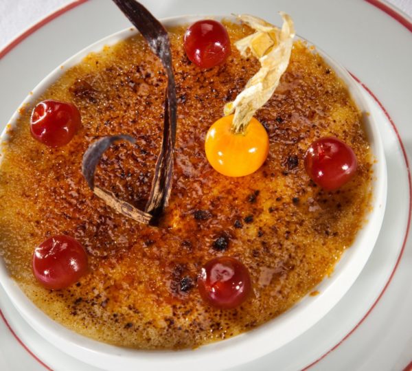 Crème brûlée à l'Absinthe et Griottines © Bois dormant