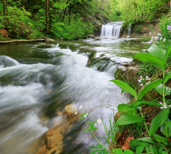 Petite cascade le long du Hérisson © Stéphane Godin/Jura Tourisme