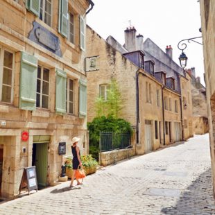 Devant la Maison natale de Pasteur à Dole