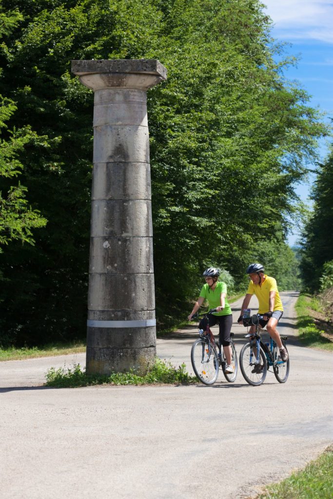 Colonnes Guidon en forêt de Chaux © www.stephane-godin.com/Jura Tourisme 