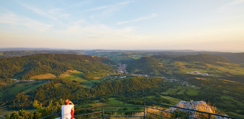 Salins-les-Bains depuis le Mont Poupet © Maxime Coquard/Jura Tourisme