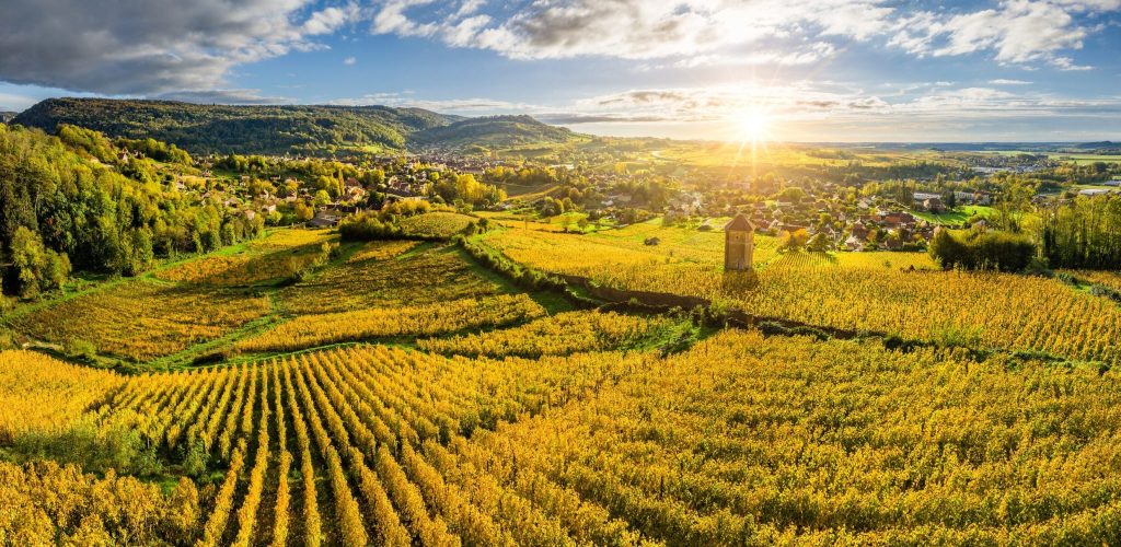 Ville et vigne d'Arbois - Vue drone 
© www.stephane-godin.com/Jura Tourisme