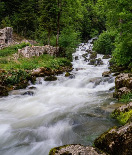 Cascade et reculée de la Frasnée