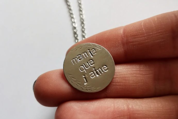 Médaille avec texte