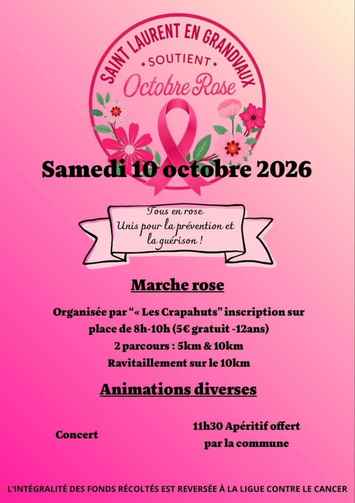 Octobre Rose à Saint-Laurent-en-Grandvaux