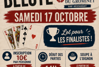 Concours de belote à l&rsquo;auberge du Grominet