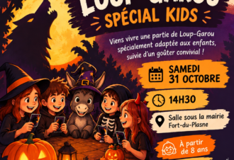 Halloween au Placu-café : loup-garou kids & balade avec les ânes