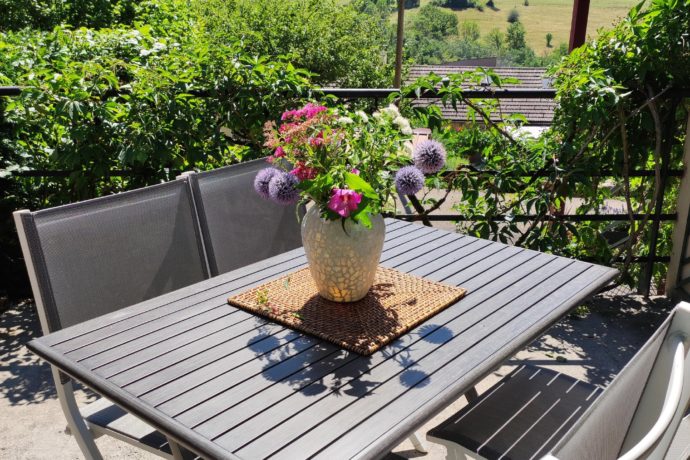 Terrasse avec vue sur la vallée