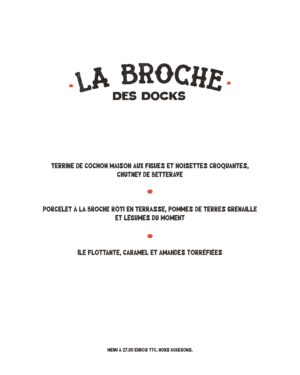 Menu La Broche