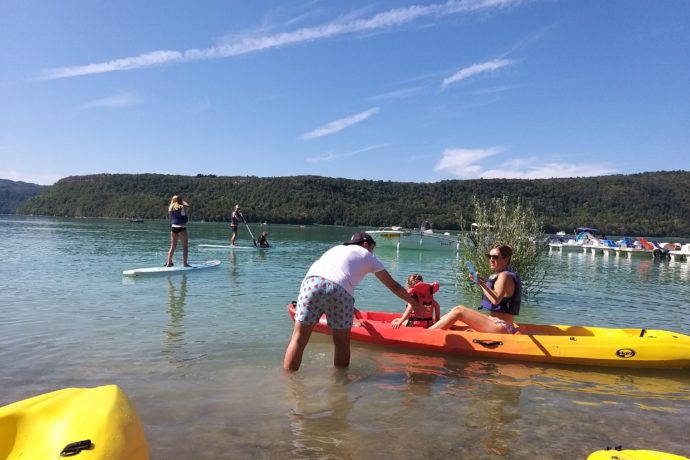Canoë et paddle lac de Vouglans