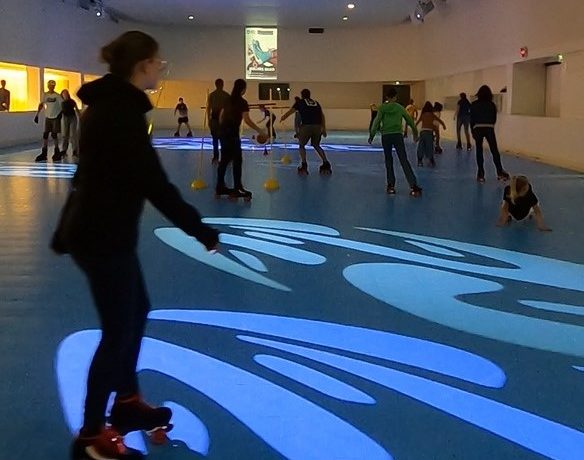 Roller quad à l’Espace des Mondes Polaires