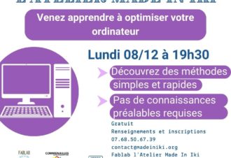 Atelier « optimiser son ordinateur »
