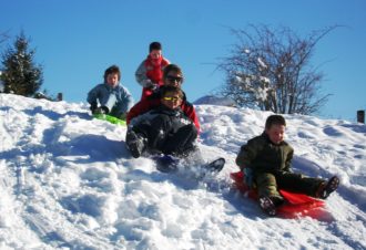 Piste de luge au Lac-des-Rouges-Truites