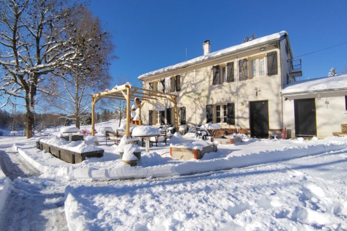 la terrasse en hiver
