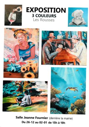 Exposition association  les « 3 couleurs » peinture à l’huile l
