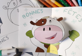 Carte de fêtes en pop-up avec Comtesse