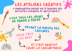 Affiches visites et ateliers – Ateliers créatifs tous les jours