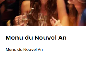 Menu du Nouvel An