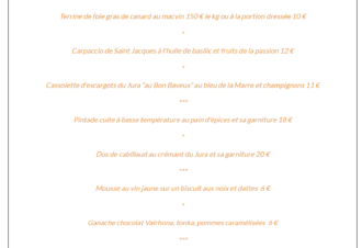 Plats de fêtes à emporter au Grain de sel