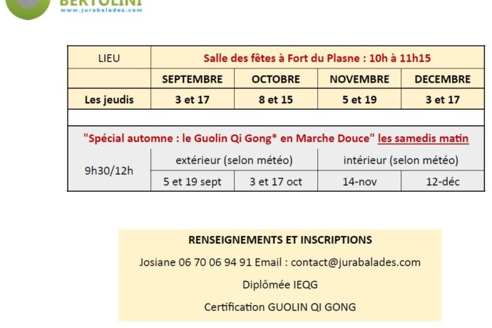 Horaires automne 2026