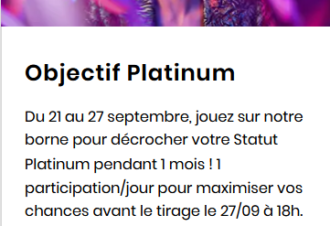 Objectif platinium