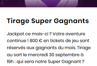Tirage super gagnant