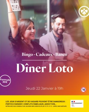 Dîner loto Casino JOA 22 01 26