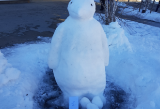 Sculpture sur neige