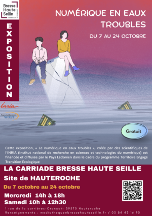 Affiche expo numérique en eaux troubles