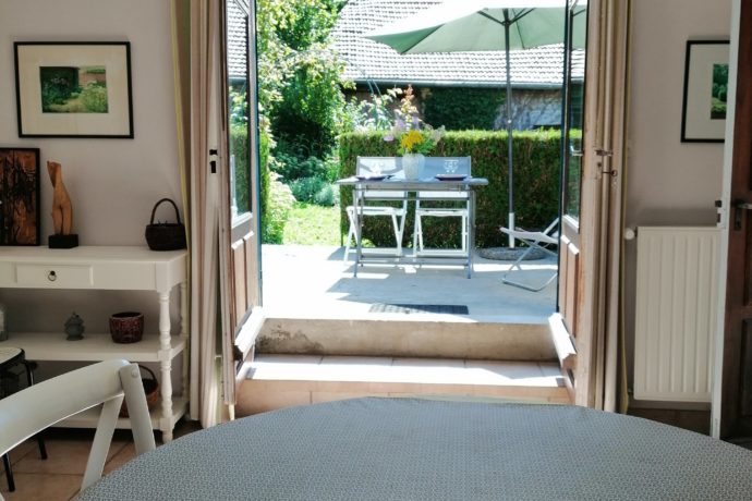 La terrasse vue du séjour