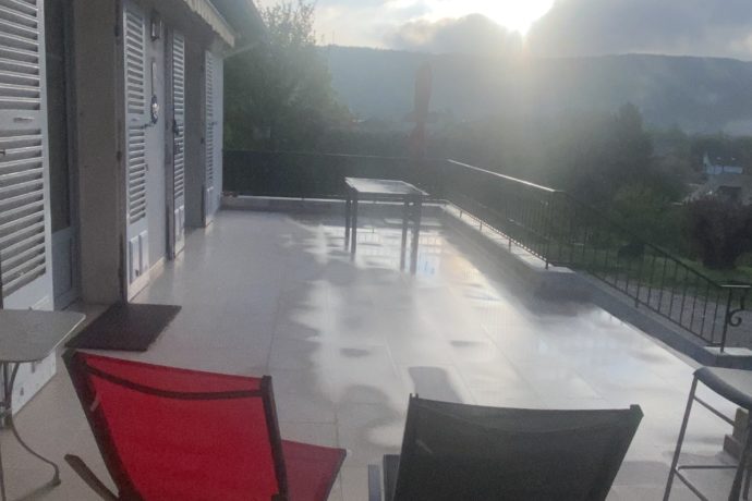 lever de soleil après la pluie