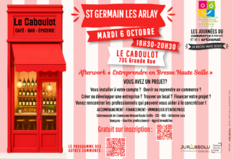 Afterwork Entreprendre en Bresse Haute Seille – Journées du Commerce de Proximité et de l&rsquo;Artisanat