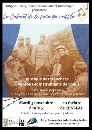 LE CABARET D&rsquo;LA PUCE QUI R&rsquo;NIFLE Chansons et instruments de Poilus 1914-18 La musique populaire, un moyen de résister aux horreurs de la guerre… – 1