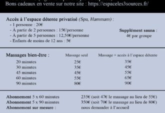 Les 3 Sources – Espace détente & massages