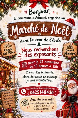 Marché noel exposants 2026
