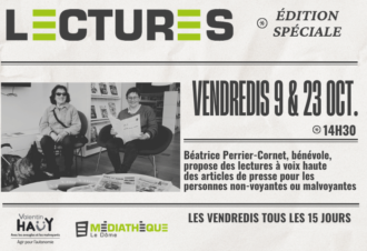 Médiathèque Le Dôme : Lecture de la presse pour les malvoyants et non-voyants