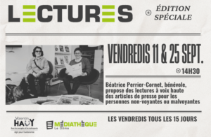 Médiathèque Le Dôme : Lecture presse pour mal-voyants et non-voyants