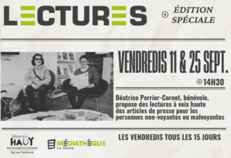 Médiathèque Le Dôme : Lecture de la presse pour les mal-voyants et non-voyants