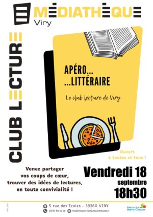 Médiathèque de Viry : Club de lecture-Apéro littéraire
