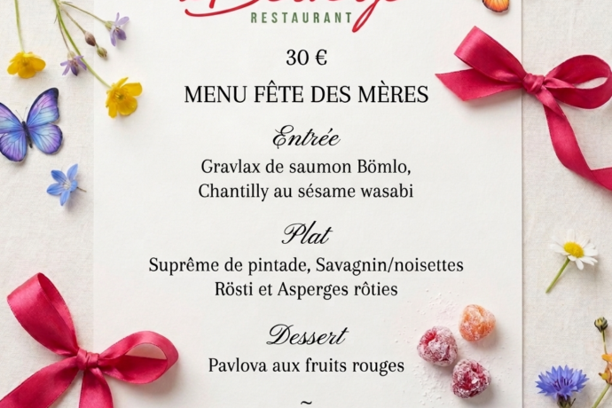 Menu Fêtes des mères