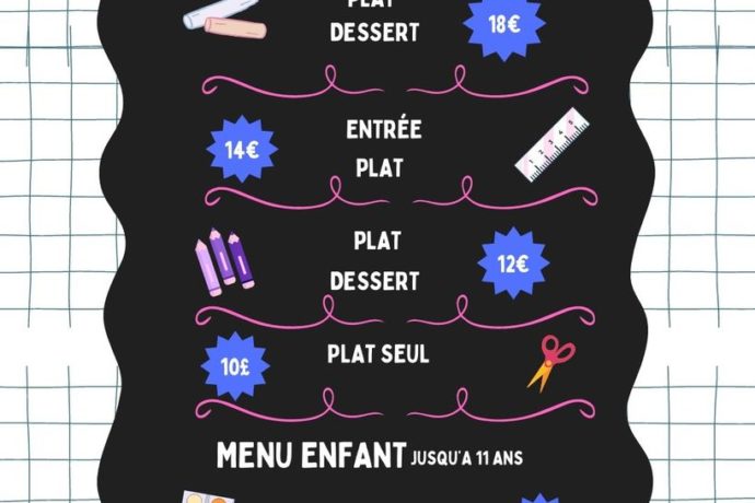 Menus restaurant de l’école