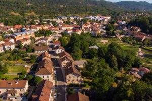 Vue aérienne de Saint-Lupicin