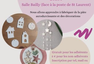 Atelier « Décorations de fête en pâte auto-durcissante »