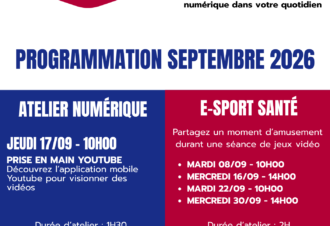 Programmation mensuelle Conseillère Numérique Fablab septembre 2026