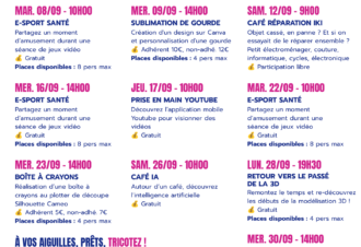 Programmation mensuelle Fablab septembre 2026