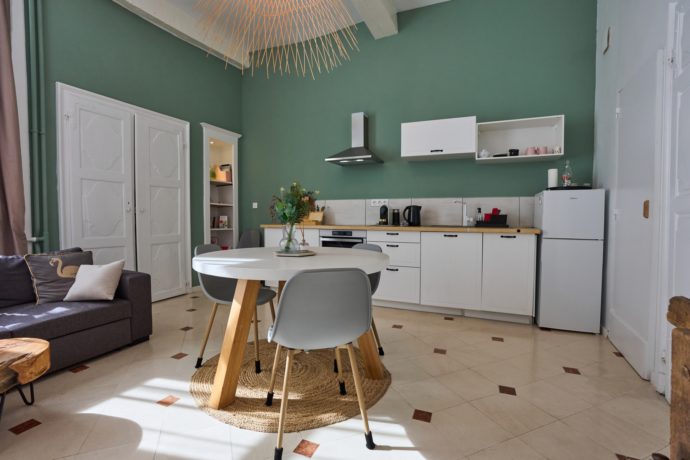 Salon cuisine Appartement Luxe