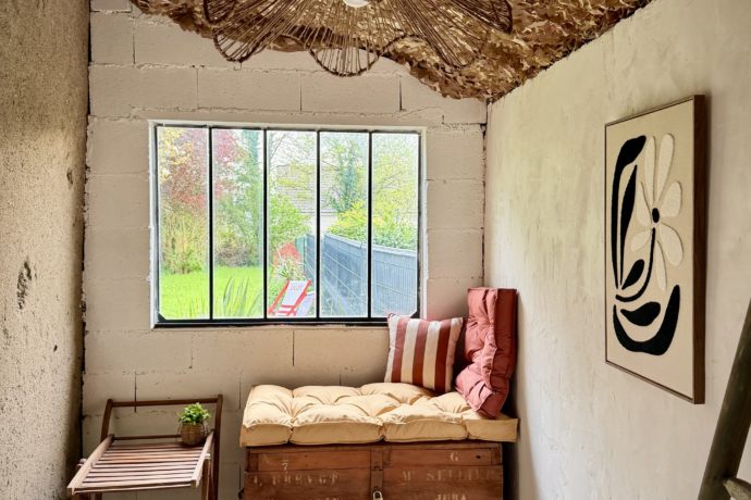 Sauna infrarouge dans espace détente avec vue sur jardin (en option)