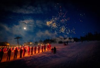 Kids aux flambeaux ESF Lamoura