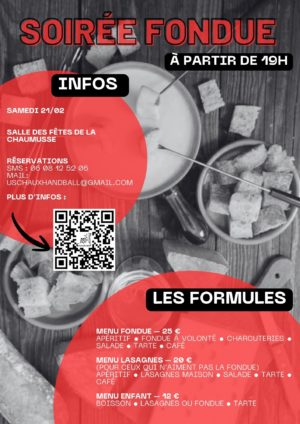 Soirée fondue du hand 21.02